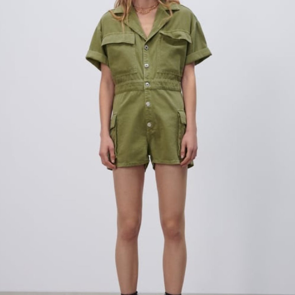 Zara Army Jean Jumper